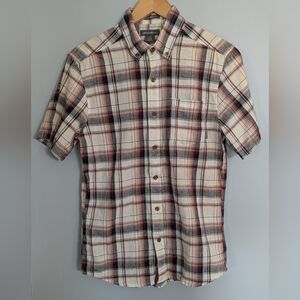 Eddie Bauer Multicolor Plaid‎ Button Down Short Sleeve Shirt Men's Small